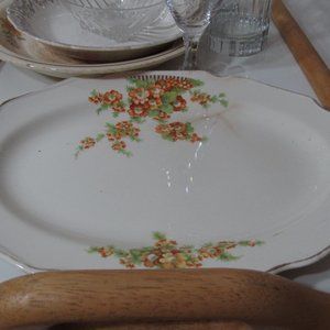 Two Platters, Stetson China Co, Floral & White